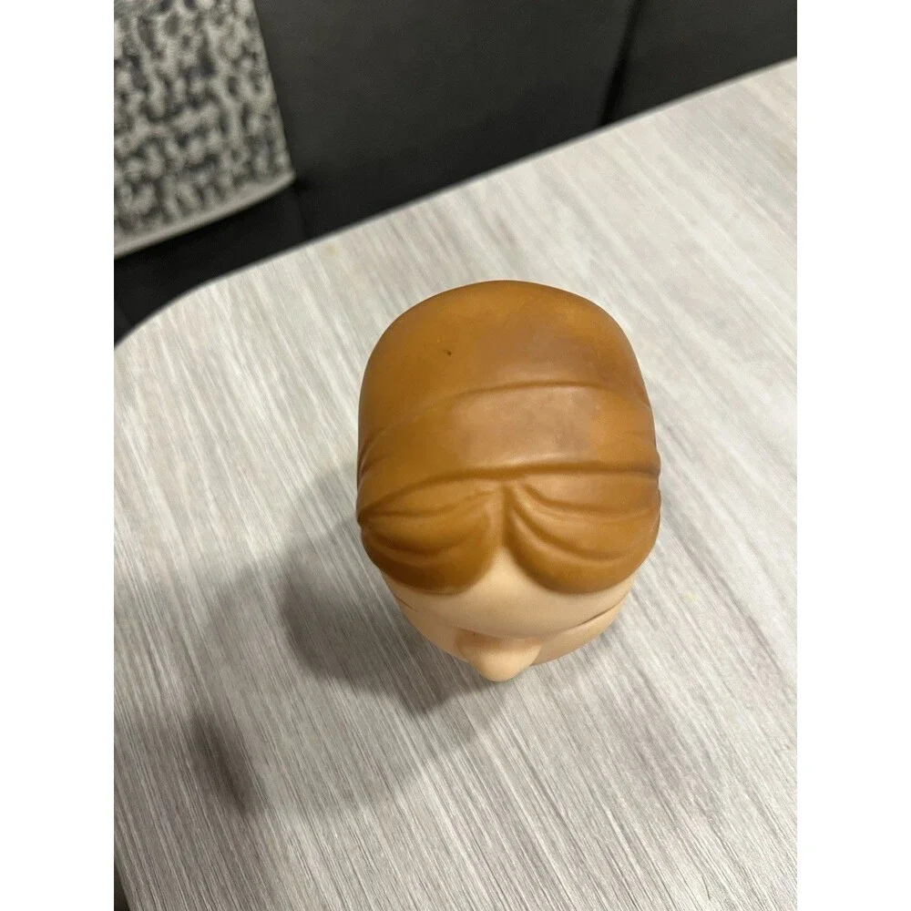 Vintage 1964 Vinyl Doll Head - Make Your Own Doll - Quirky Teen - 2.5 Inch
